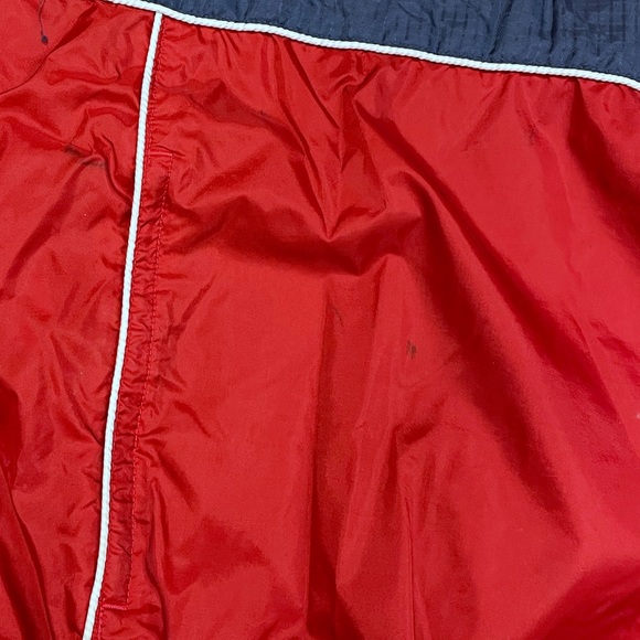 Nike 1/4 Zip Anorak Windbreaker Jacket White Tag Maroon Red Large Navy Vintage - Picture 8 of 9